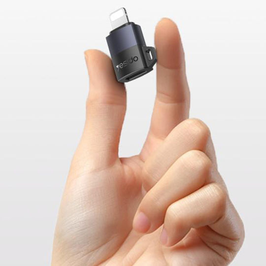Yesido Converter USB-C male to Lightning female Gray 1pcs