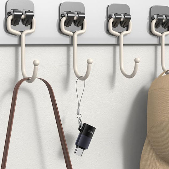Yesido Μετατροπέας USB-A male σε USB-C male Γκρι 1τμχ