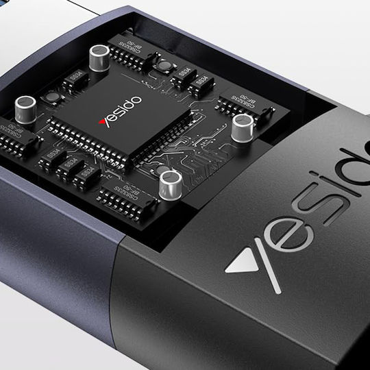 Yesido Μετατροπέας USB-A male σε USB-C male Γκρι 1τμχ
