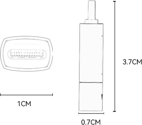Yesido Μετατροπέας USB-C male σε USB-C female 1τμχ