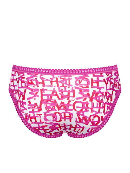 Βαμβακερά Femei Slip 3Pack cu Dantelă Colorful