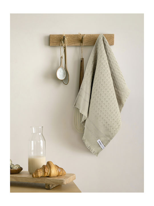 Nima Honeycomb Prosop din 100% Bumbac în Culoarea Maro 40x60cm