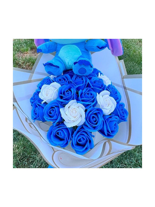 Premium Stitch Bouquet 31 Soap Roses Blue-white Premium Stitch Bouquet 31 Soap Roses Blue-white