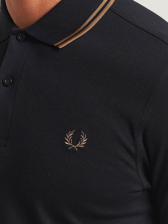 Polo Herrenbluse Kurzarm Schwarze