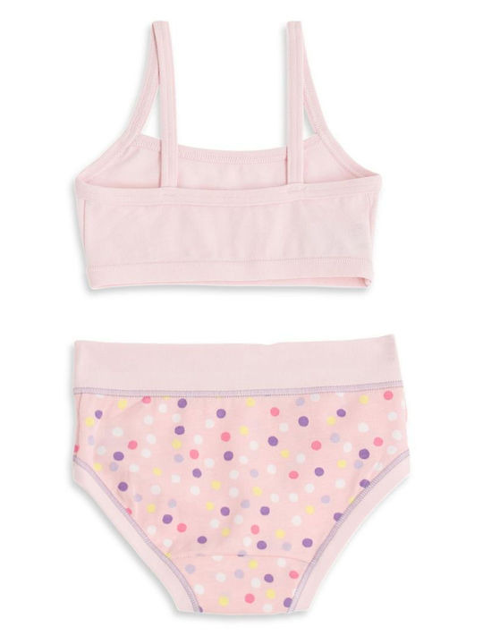Cotonella Kids' Set Brief with Bralette Powder 2pcs