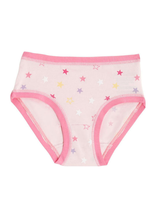 Cotonella Set of Kids' Briefs White-powder-fuchsia