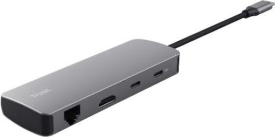 Trust DALYX USB-C Docking Station with HDMI Ethernet Silver