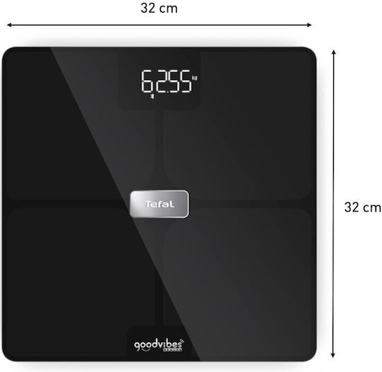 Tefal Goodvibes Digital Bathroom Scale Black