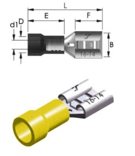 CHS mit Isolierung 6.6mm Gelb (YF250) in einem Set von 100Stück