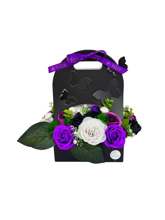 Aranjament Floral Mariposa Trandafiri Săpun Plantați Manual În Cutie Elegantă