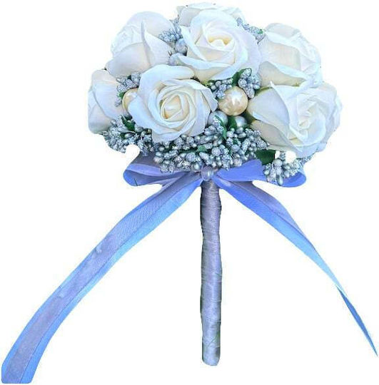 Buchet De Mireasă Trandafiri Săpun Stamine Perle