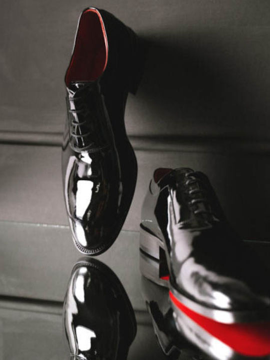 Handmade Men's Patent Leather Dress Shoes Black