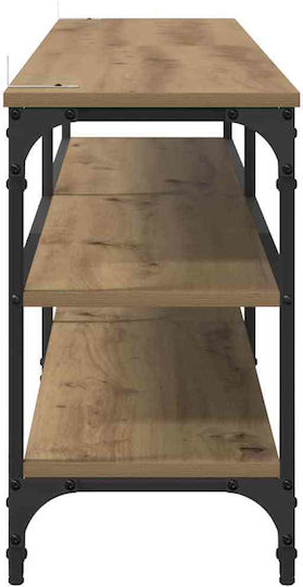 Έπιπλο Τηλεόρασης Μεταλλικό Artisan Oak Μ160xΠ30xΥ50cm
