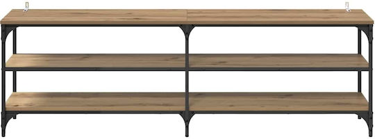 Έπιπλο Τηλεόρασης Μεταλλικό Artisan Oak Μ160xΠ30xΥ50cm