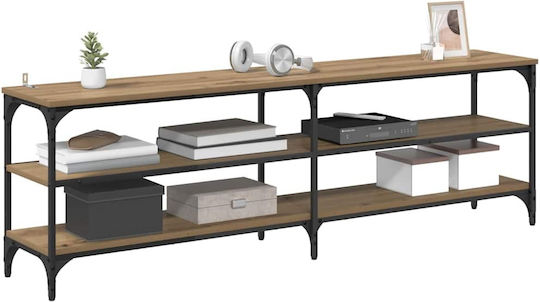 Έπιπλο Τηλεόρασης Μεταλλικό Artisan Oak Μ160xΠ30xΥ50cm