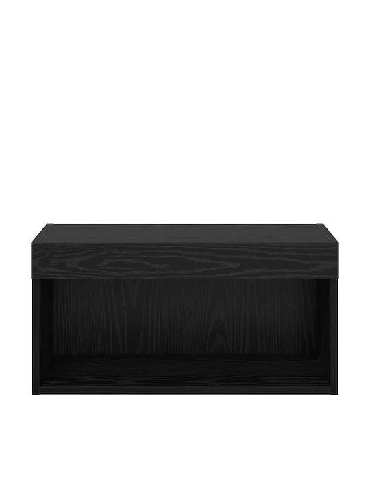 TV Stand with LED Lighting Black Oak M60xD30xH30cm