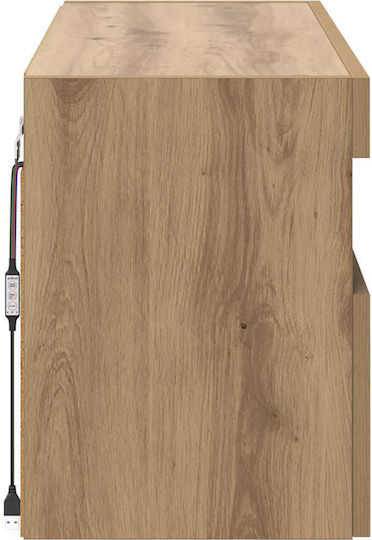 Stand TV Cu Iluminare LED Artisan Oak L80xA30xÎ40cm