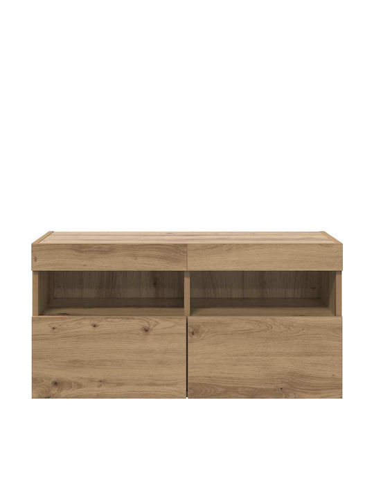 Телевизионна Мебел с LED Осветление Artisan Oak Дължина 80xДълбочина 30xВисочина 40см