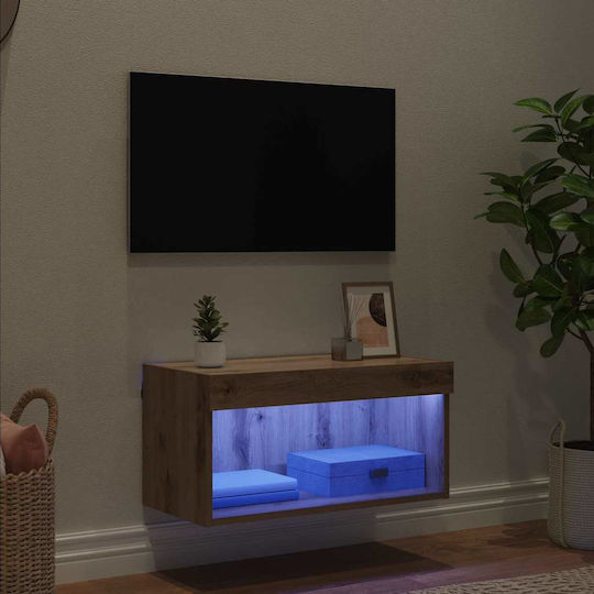 TV-Ständer mit LED-Beleuchtung Artisan Eiche M60xT30xH30cm