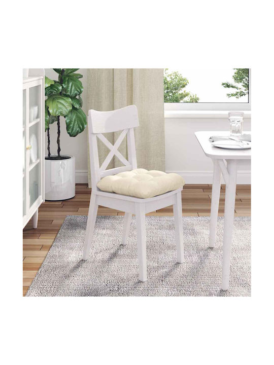 vidaXL Μαξιλάρι Καναπέ Κρεμ 45x45εκ.