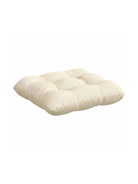 vidaXL Μαξιλάρι Καναπέ Κρεμ 45x45εκ.