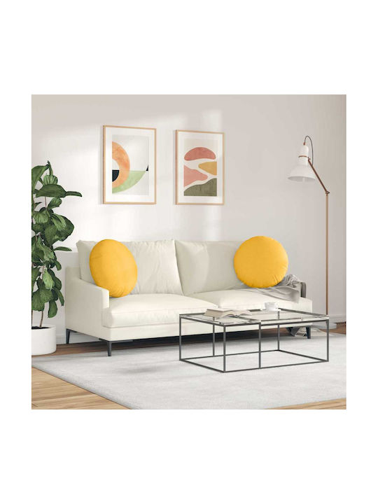 vidaXL Velvet Sofa Cushion Soft Yellow 50x50cm