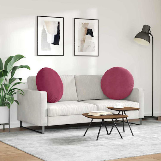 vidaXL Μαξιλάρι Καναπέ από Βελούδο Κόκκινο 29x80εκ.