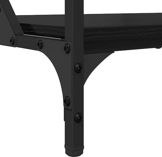 Rectangular Side Table Made of Solid Wood with Lifting Mechanism Black Beech W70xL50xH50cm