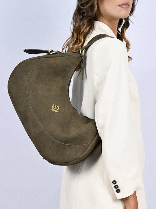 Leather Women's Bag Shoulder Green
