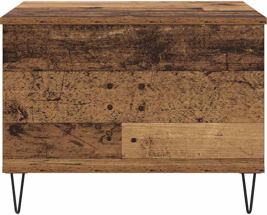 vidaXL Beistelltisch Rechteckig Holz mit Hebemechanismus Alt Holz M60xL44,5xH45cm
