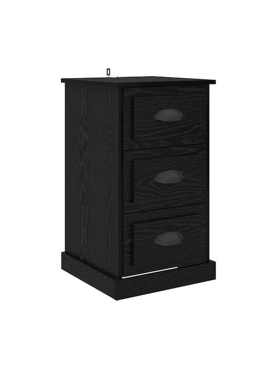Noptieră Negru 39x39x67.5cm
