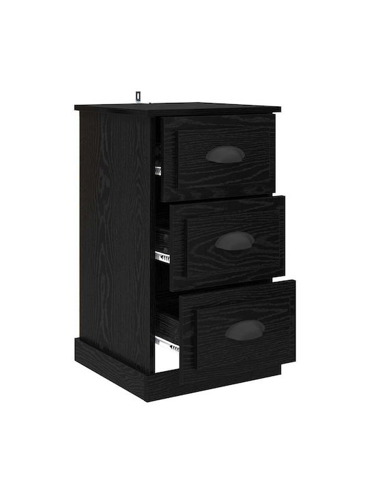 Noptieră Negru 39x39x67.5cm
