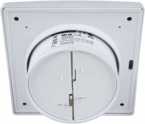 Microlink Επιτοίχιος Εξαεριστήρας Μπάνιου 100mm Λευκός