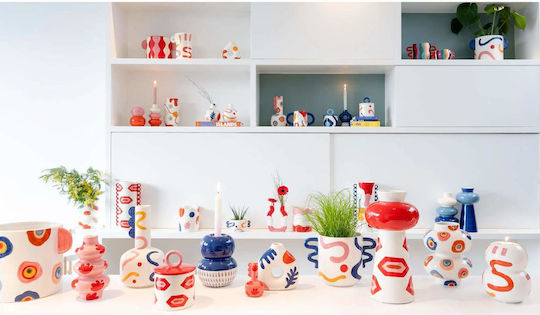 Que Rico Ceramic Multicolour Vase 20x28cm