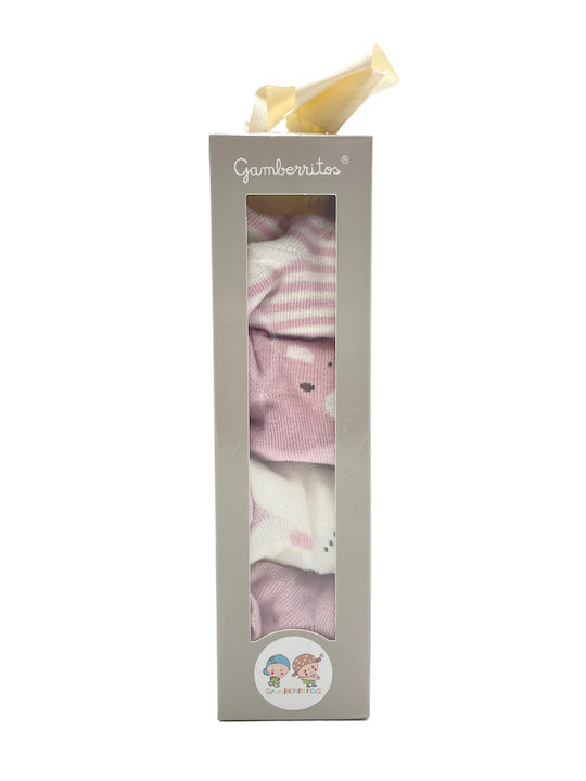 Gamberritos Kids Παιδικές Κάλτσες Ροζ 4 Ζευγάρια