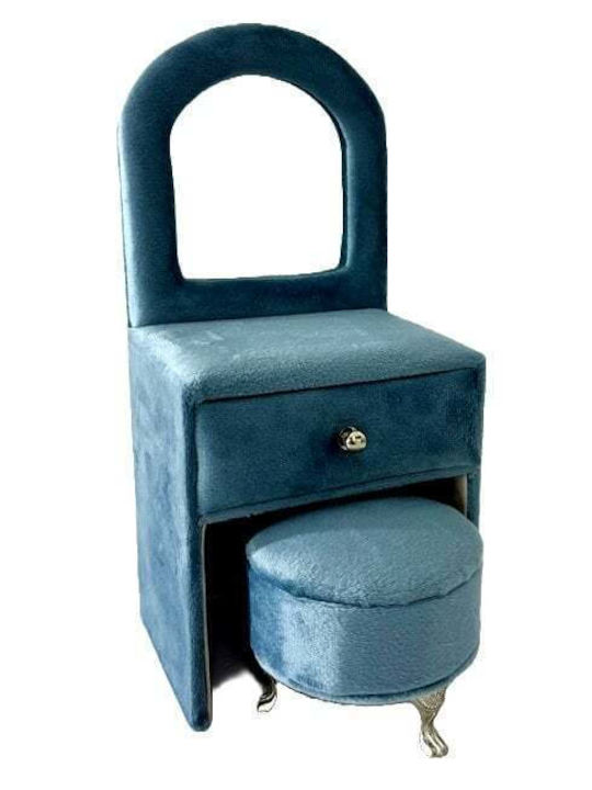 Velve Σταντ Κοσμημάτων Μπλε 24x11cm