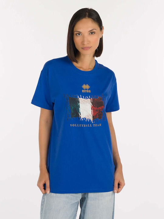 Italia Αθλητικό T-shirt Γαλάζιο