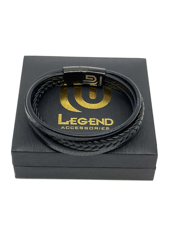 Legend Accessories Βραχιόλι από Δέρμα 23cm