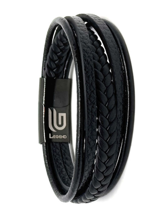 Legend Accessories Βραχιόλι από Δέρμα 23cm
