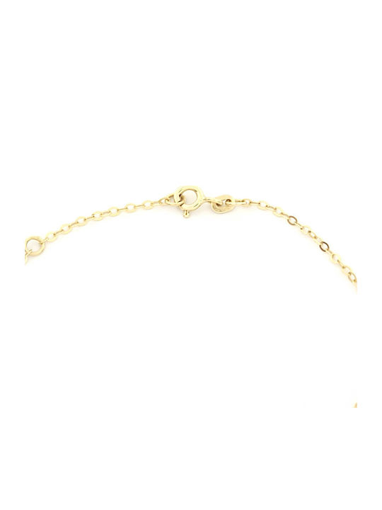 Women's Bracelet with Heart Design in 9K Gold 18.5cm