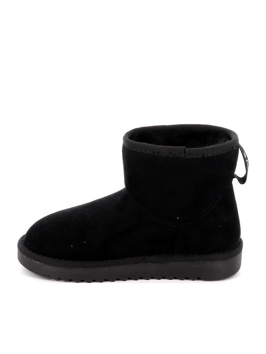 Suede Kinderstiefeletten Schwarz