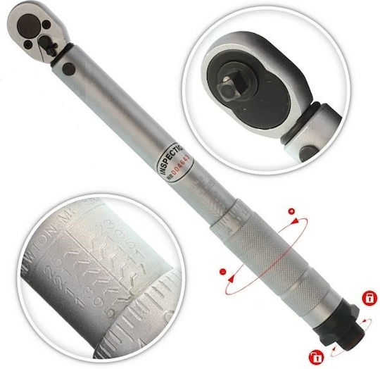 Force Δυναμόκλειδο Καρέ 3/8" Ροπής 20-110 Nm με Μήκος 38εκ.