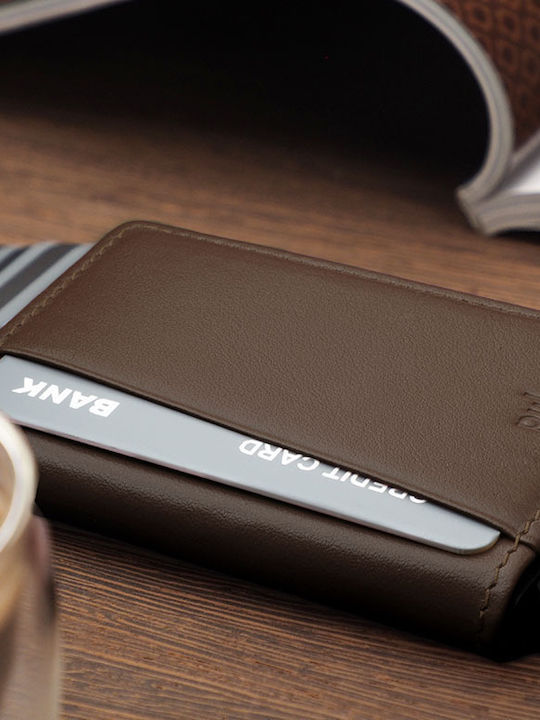 Leather Men's Wallet Classic Brown