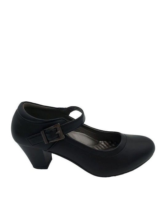 Pumps mit Riemchen Schwarz
