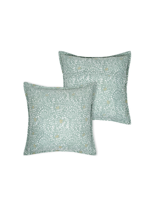 Sofa Cushion S-f Shana from 100% Cotton Sage 45x45cm