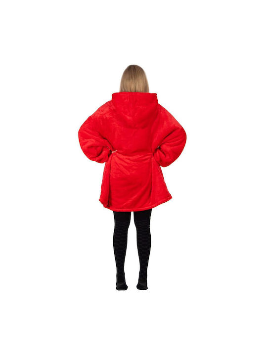 Κουβέρτα Fleece με Μανίκια 82x88εκ. Red