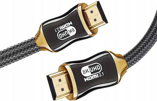 Verk Group HDMI 2.1 Ultra High Speed 48Gbps 4K 120Hz HDR VRR Kabel HDMI-Stecker - HDMI-Stecker 2m Schwarz