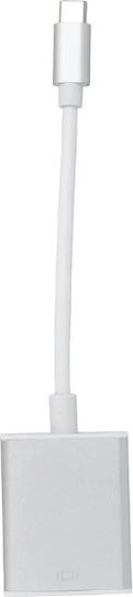 Cabletech Μετατροπέας USB-C / VGA male σε VGA female Λευκό 1τμχ 10647-380