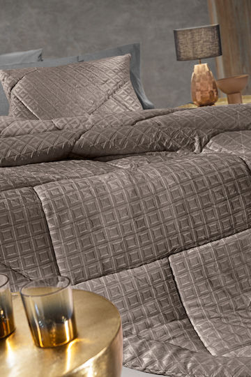 Guy Laroche Κουβερτοπάπλωμα Ημίδιπλο 180x240εκ. Profile Cocoa