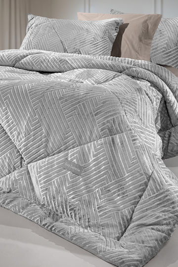 Guy Laroche Duvet Cover King Size 260x240cm York Silver Guy Laroche Duvet Cover King Size 260x240cm York Silver